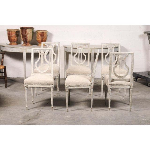 19th Century Set of Six 19th C. Lyre Back Chairs For Sale - Image 5 of 13