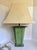 Vintage Verdigris Metal Table Lamp With Faceted Base & Tapered Shade For Sale - Image 9 of 12