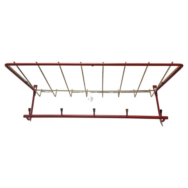 Mid-Century Wall Brass Coat Rack, Germany, 1969 For Sale - Image 14 of 14