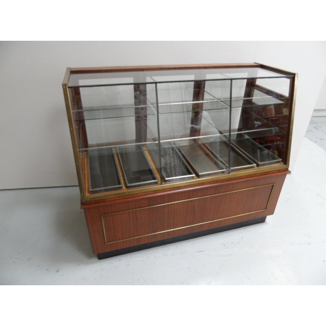 Antique Mahogany Bakery Display Cabinet, 1920s For Sale - Image 11 of 18