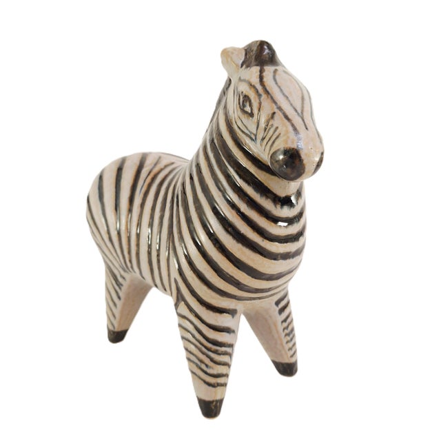 Ceramic Zoo Zebra Figurine by Lisa Larson for Gustavsberg For Sale - Image 7 of 9