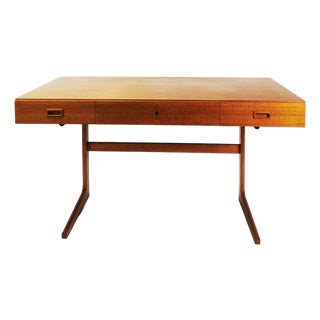 Modernist Teak Desk attributed to Gorg Petersens Mobelfabrik, Denmark, 1960s For Sale