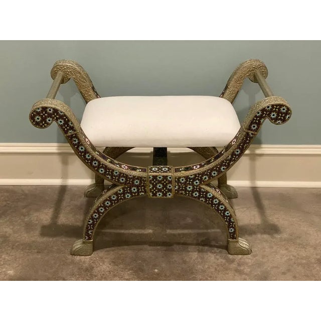 Syrian Enamel Stool For Sale - Image 12 of 12