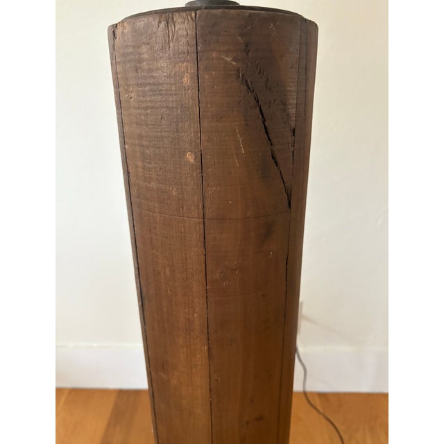 Industrial Floor Lamp Made From Repurposed Old Conveyor Belt For Sale - Image 9 of 12