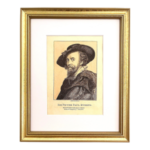 Antique Etching Portrait Ruben’s C. 1750
