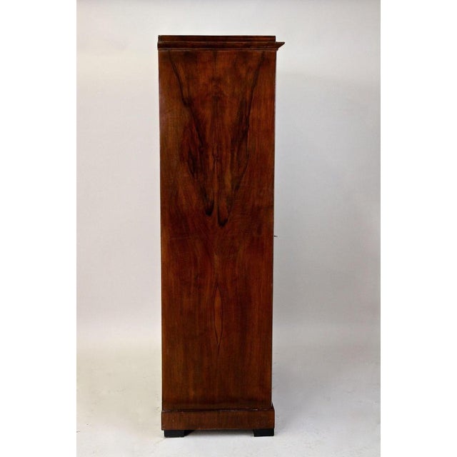 Biedermeier Display Cabinet or Bookcase in Walnut, Austria, 19th Century For Sale - Image 10 of 18