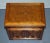 Baker Furniture Burr Walnut Bedside Cabinet with Drawer and Carved Doors For Sale - Image 9 of 16