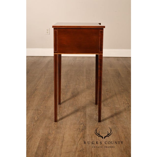 2000 - 2009 Stickley Colonial Williamsburg Mahogany Inlaid Federal Style End Table For Sale - Image 5 of 15