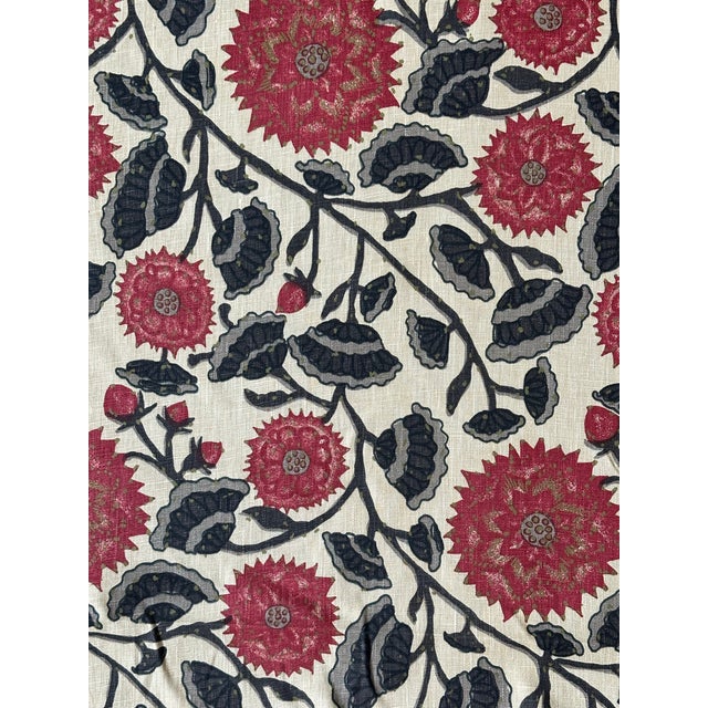 Jaipur by Peter Fasano 100% Linen 52" Wide in Color Ochre 2 1/2 Yards Fabric For Sale - Image 4 of 5