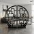 Black Lacquer Moon Gate Round Shelves Wood Display Curio Cabinet Room Divider For Sale - Image 4 of 12