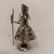 Vintage Silver Tone Metal Female Warrior Queen Figurine With Spear and Shield For Sale - Image 4 of 12