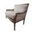 French Louis XVI Style Toile Upholstered Settee With Distressed Carved Wood Frame For Sale - Image 4 of 9