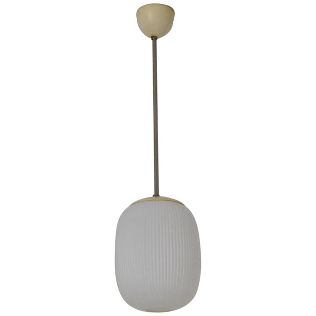 Glass Mid-Century Glass Pendant, 1950s For Sale - Image 7 of 7