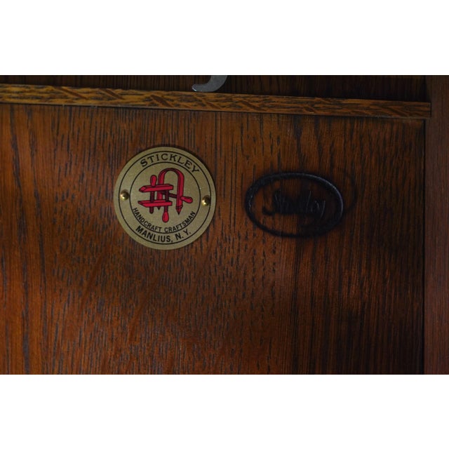 Stickley Mission Oak 3 Tier Barrister Bookcase For Sale - Image 15 of 16