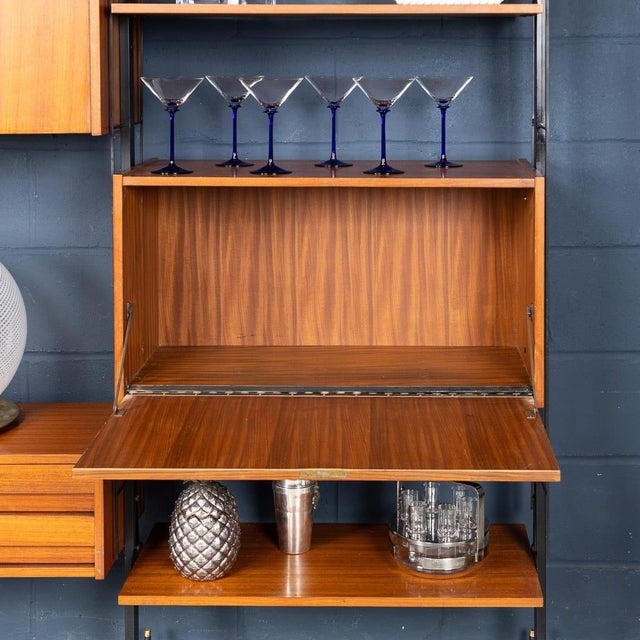 Italian Modular Teak Wall Cabinet, 1960s For Sale - Image 12 of 18