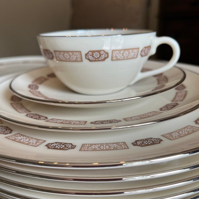 Shalimar F-506 pattern produced 1961-1968 by Lenox. 56 pieces were wedding gifts to lovely couple in the 1960s. 12 dinner...