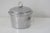 Mid-Century Hammered Aluminum Ceramic Lined Ice Bucket With Side Handles & Lid For Sale - Image 4 of 9