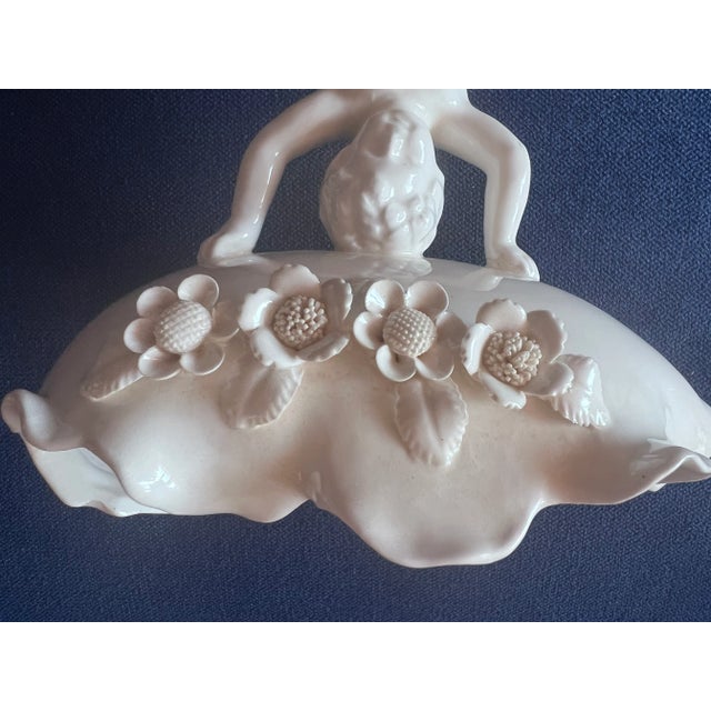 Victorian 1950s Lenwile Ardalt Cherub Compote, Made in Japan For Sale - Image 3 of 11