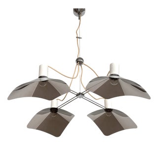 Mid-Century Modern Corolla Pendant Light in Chrome by Giovanni Grignani, Italy, 1970s For Sale