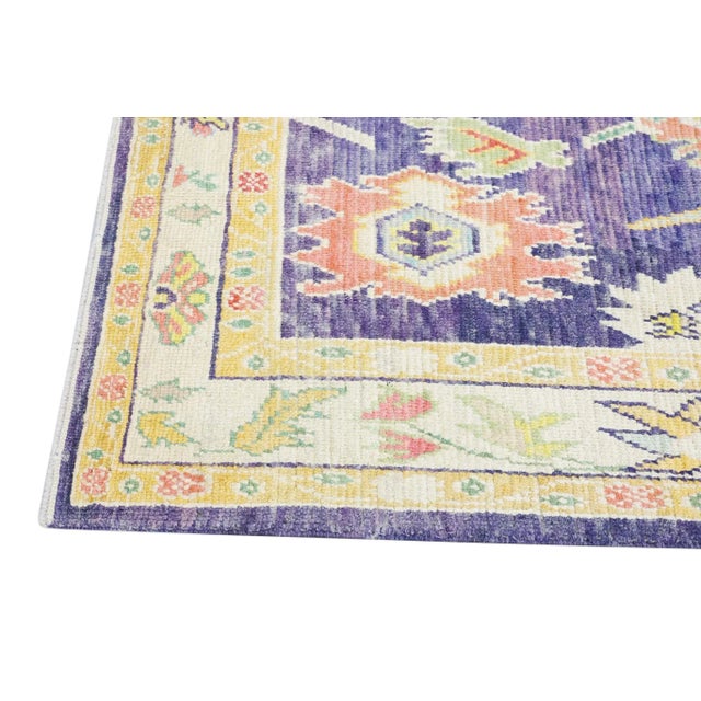 Turkish Hand Knotted Wool Oriental 21st Century Grey Nickel Turkish Oushak Rug 3'2" X 5'3" For Sale - Image 3 of 8