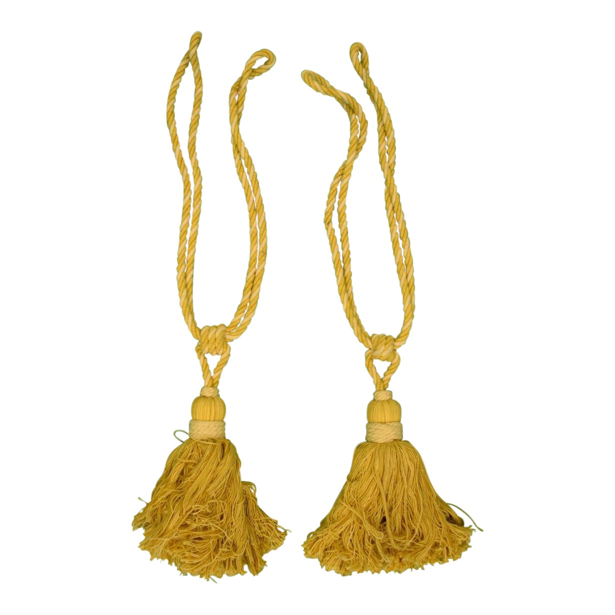 Rope Twist Curtain Tassels - a Pair | Chairish