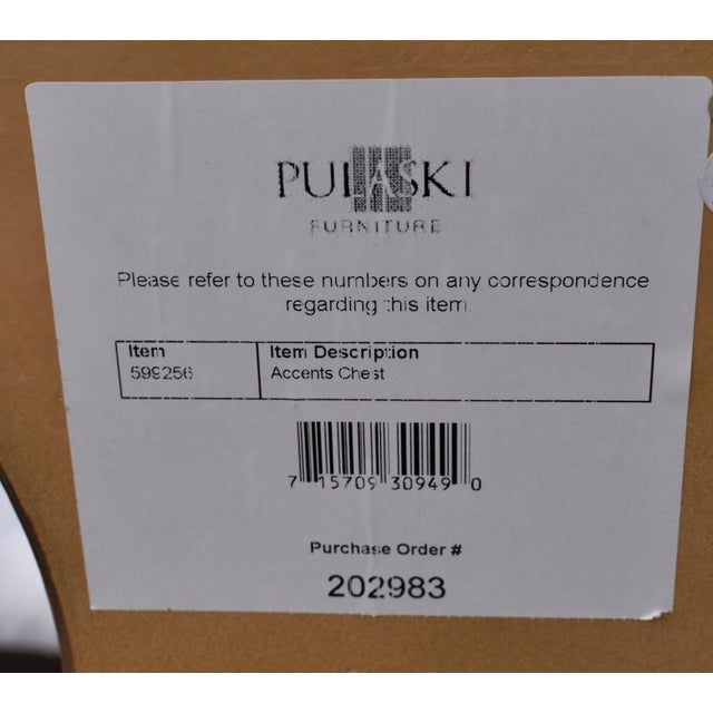 Vintage Pulaski Thre Drawer Painted Bombe' Commode For Sale - Image 13 of 13