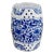 Vintage Chinoiserie Ceramic Lotus Garden Stool For Sale