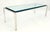 Solid Stainless Steel Base 3/4" Thick Glass Rectangle Coffee Table Mid Century For Sale - Image 9 of 10