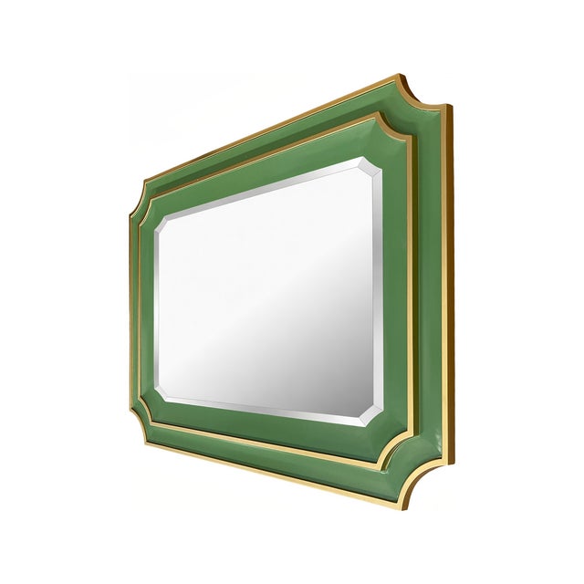Ethan Scalloped Mirror Green For Sale In Chicago - Image 6 of 11