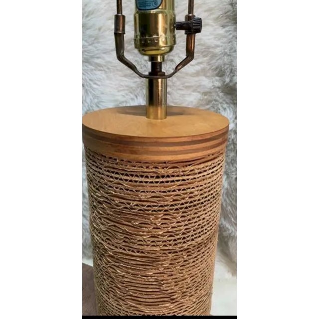 Mid 20th Century Mid Century Modern Gregory Van Pelt Cardboard and Wood Lamps, a Pair For Sale - Image 14 of 18