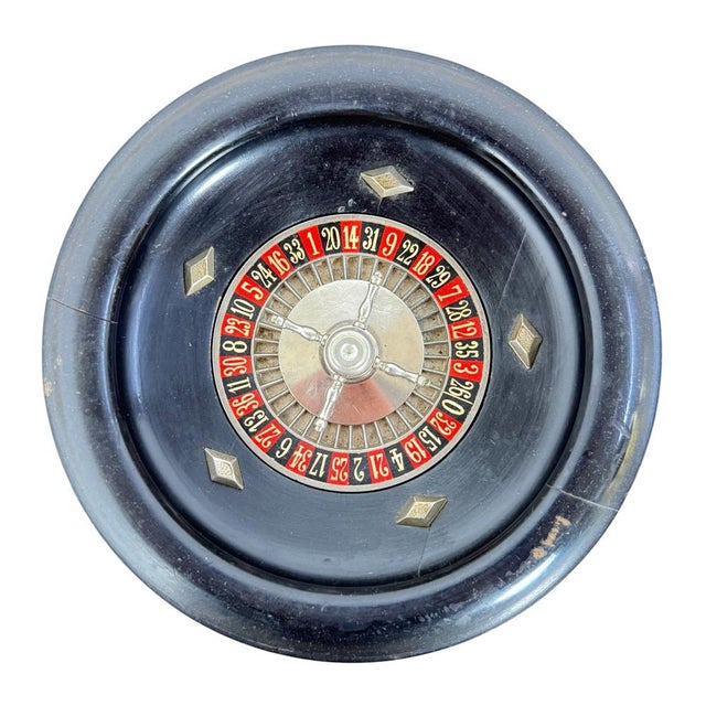 Vintage French Miniature Roulette Wheel, 1990s For Sale - Image 6 of 8