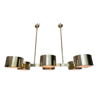 Italian Sputnik Pendant Light in Metal Gold from Stilnovo For Sale