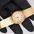 Metal Vintage Rolex Cellini Manual Gold Frosted Integral Bracelet Watch For Sale - Image 7 of 11