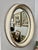 Mid 20th Century Vintage Neoclassical Oval Wall Mirror W/ Silver Leaf For Sale - Image 5 of 5