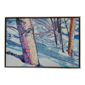 Kesler Woodward 2010 Alaska Birch Tree Landscape Acrylic on Canvas