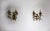 Golden Wall Lights and Porcelain Flowers, Set of 2 For Sale - Image 10 of 11