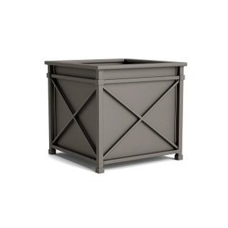 Brown Jordan Venetian 22" Square Planter, Mica frame For Sale