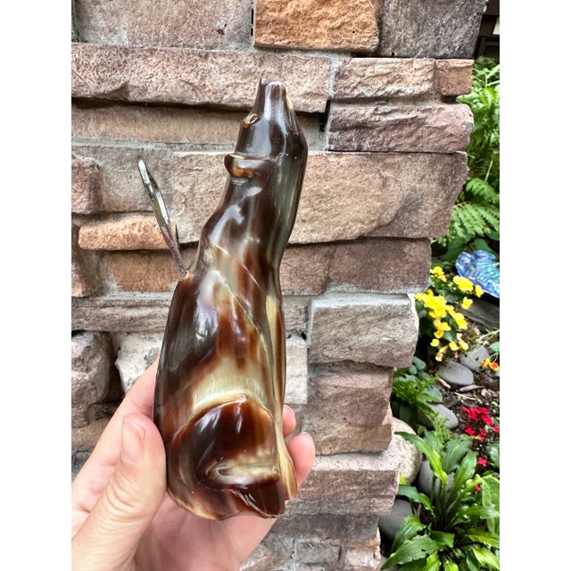 Hand-carved bear out of cow horn. Bottle Opener Great barware collector piece and functional hand-carved art. Made in...