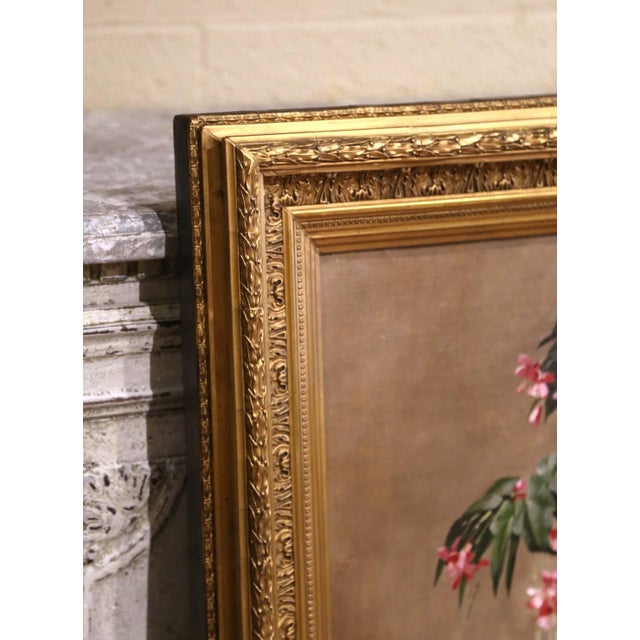 Wood 19th Century European Floral Still Life Oil Painting Signed Karl Ruperti For Sale - Image 7 of 10