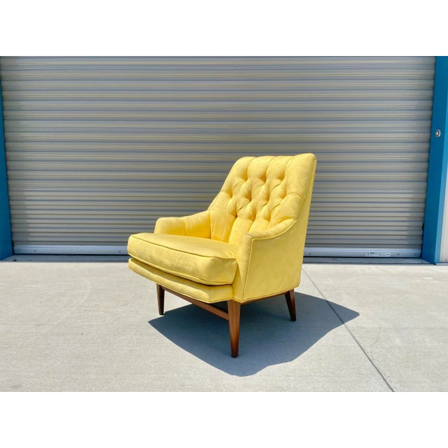 Mid-Century Tufted Walnut Lounge Chairs Styled After Monteverdi Young- A Pair For Sale - Image 9 of 13