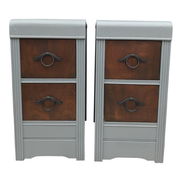 1950s Vintage Art Deco Style Nightstandsa Pair Chairish