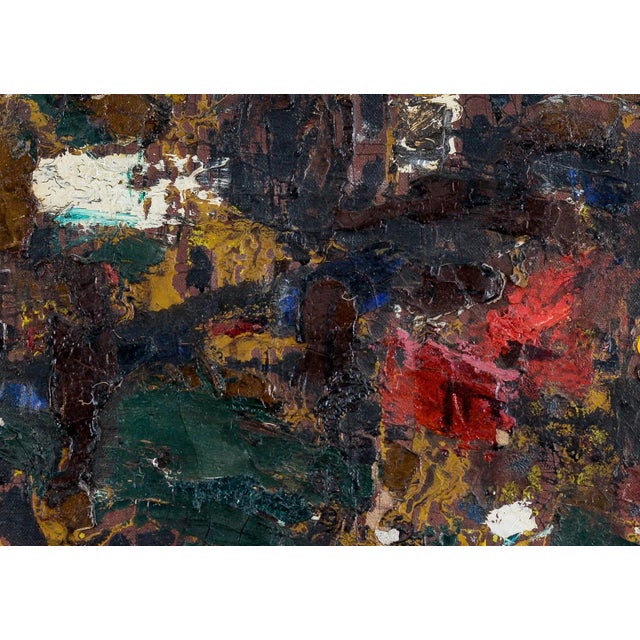 Roland Alexander, Abstract Expressionist Composition, 1950s-1960s, Oil on Canvas For Sale - Image 3 of 5