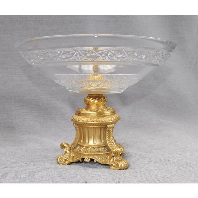 French Empire Ormolu Cut Glass Bowl For Sale - Image 8 of 8