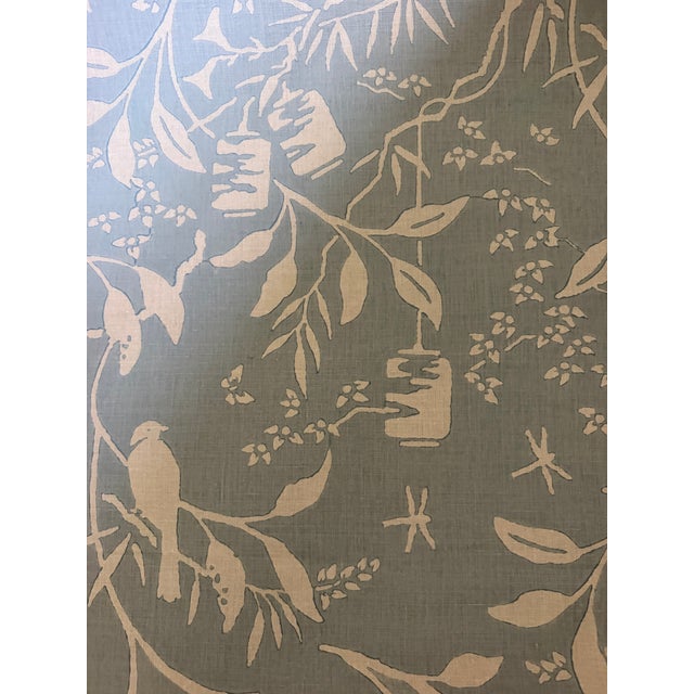 Linen Galbraith & Paul Linen Blue Fabric Sumi 7 1/2 Yards For Sale - Image 8 of 8