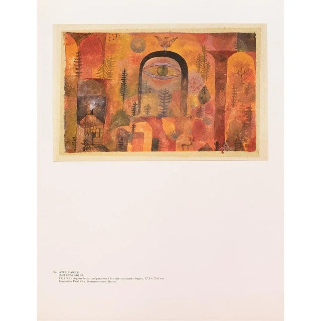 An excellent small full-color print after painting "With the Eagle" by Paul Klee. Published by New French Editions in...