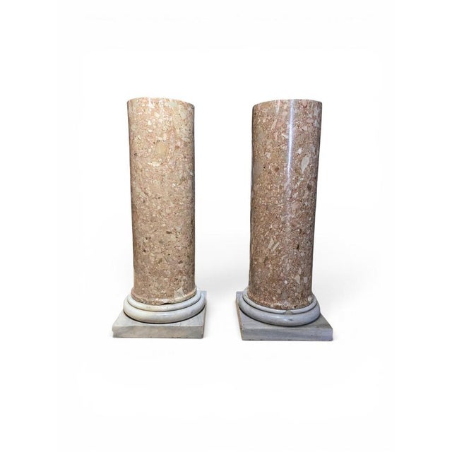 Breccia Marble Columns, 1780s, Set of 2 For Sale - Image 3 of 12