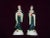 This is a rarely seen colorful characterized pair couple man & woman statues or pair of lamps stamped LampMaster. Multi-...