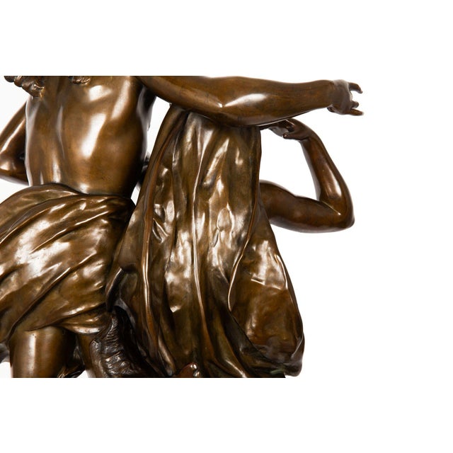 French Antique Bronze Sculpture “Awakening of Nature” by Emile Picault For Sale - Image 17 of 18