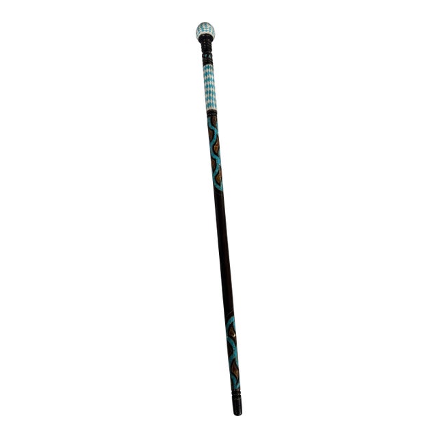 Vintage Ornately Decorated Cane/Walking Stick For Sale