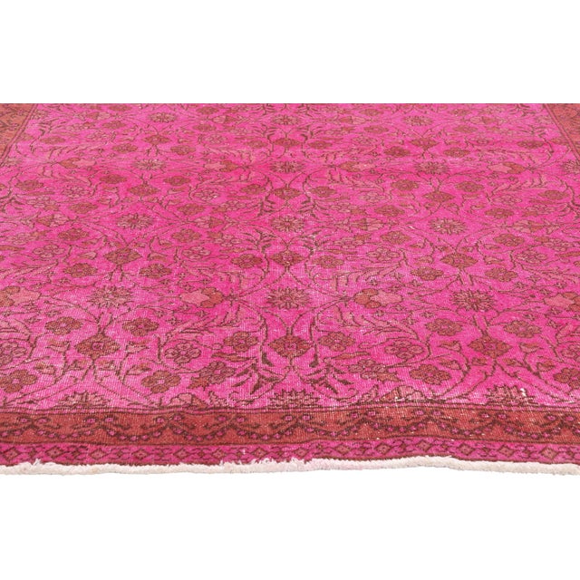 Vintage Turkish Pink Sivas Rug, 04'07 X 07'00 For Sale - Image 4 of 10